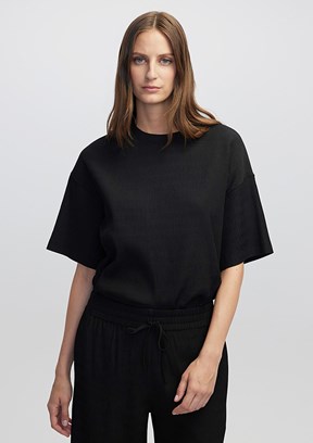 İPEKYOL Siyah Kadın Dokulu Bluz