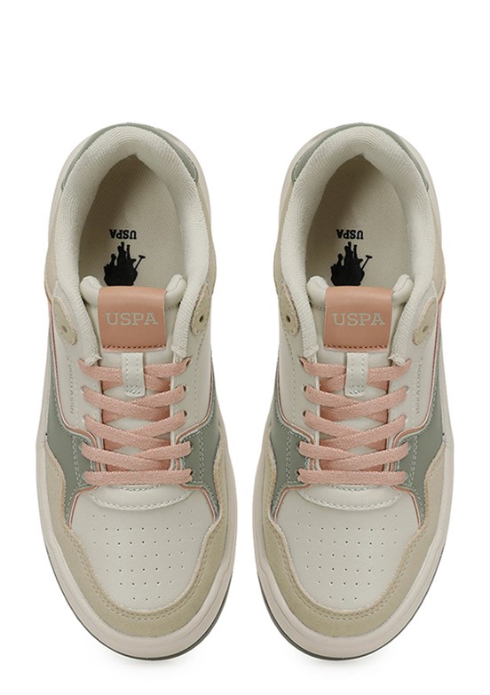 US POLO ASSN - A10203284512010 Kadın Bej Sneaker Ayakkabı