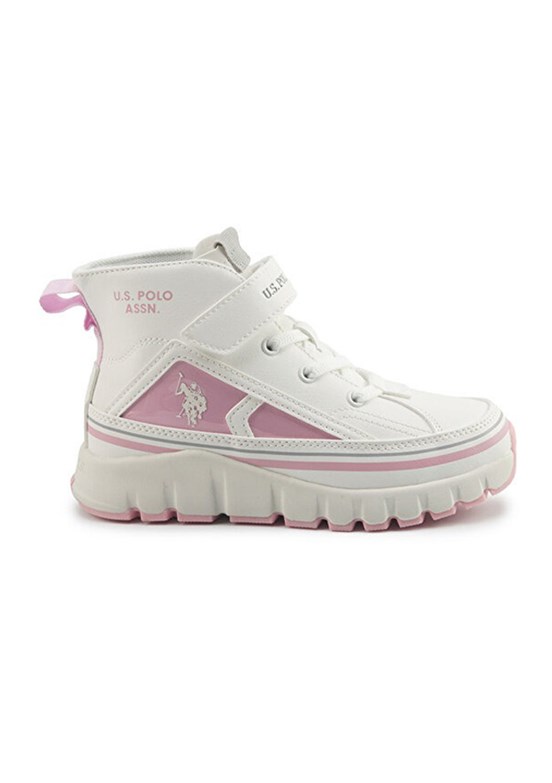 US POLO ASSN - A10202788912010 Kız Çocuk Beyaz Bot Ayakkabı