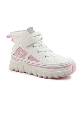 US POLO ASSN - A10202788912010 Kız Çocuk Beyaz Bot Ayakkabı