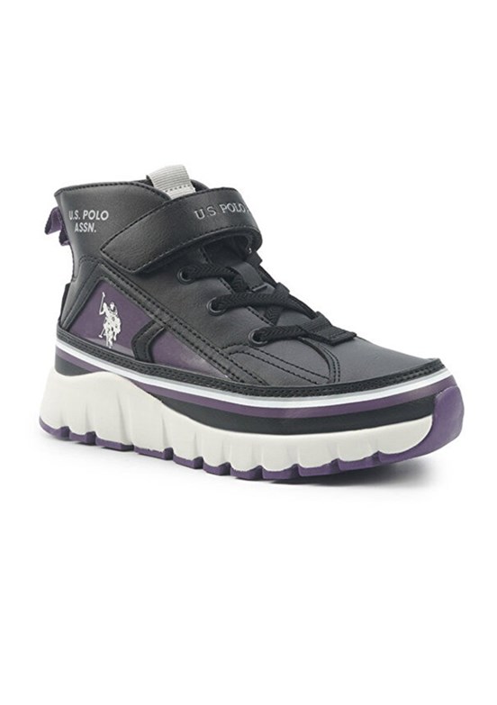 US POLO ASSN - A10202788812010 Kız Çocuk Siyah Bot Ayakkabı