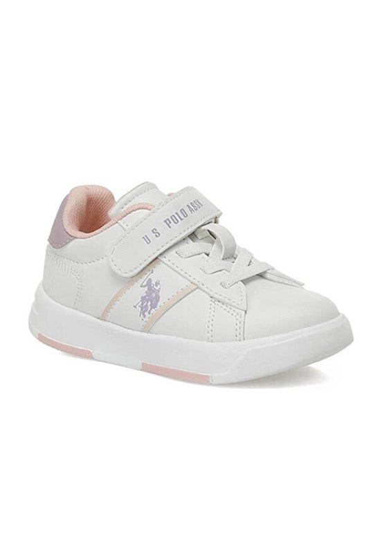 US POLO ASSN - A10202192612010 Kız Çocuk Beyaz Sneaker Ayakkabı