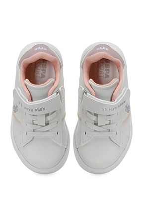 US POLO ASSN - A10202192612010 Kız Çocuk Beyaz Sneaker Ayakkabı
