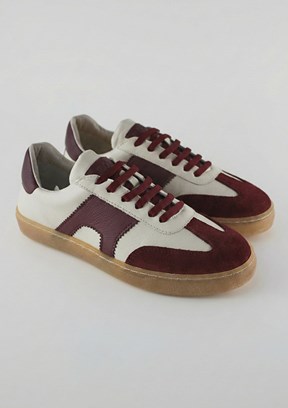 FLOOR Crema-Bordo Kadın Casual Ayakkabı