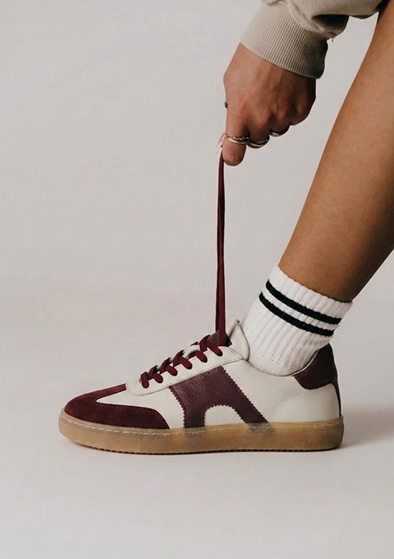 FLOOR Crema-Bordo Kadın Casual Ayakkabı
