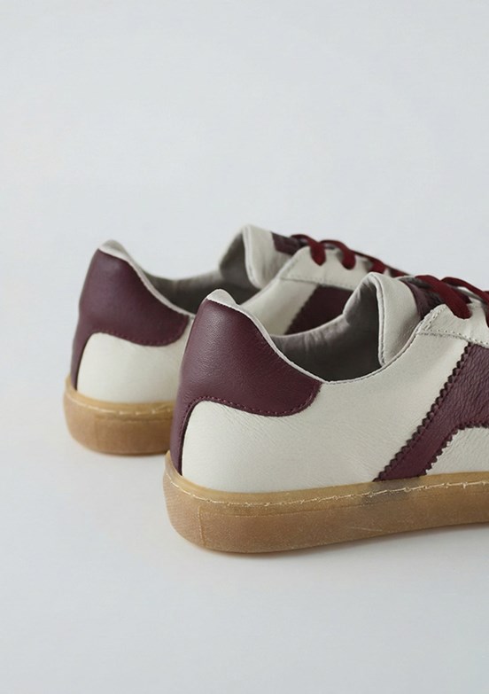 FLOOR Crema-Bordo Kadın Casual Ayakkabı
