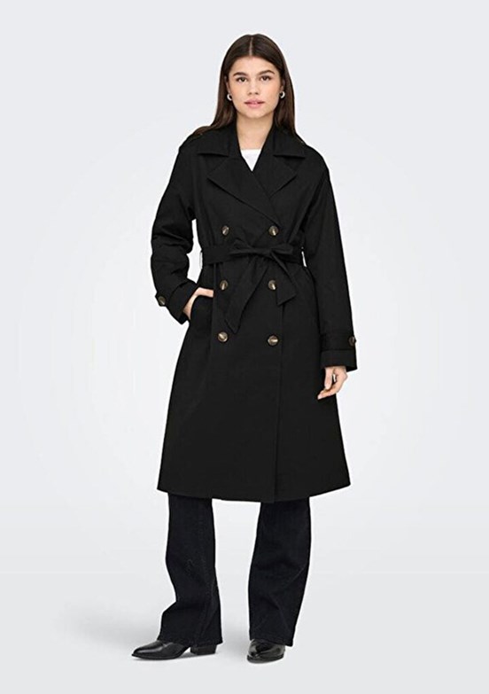 ONLY Siyah Kadın Trençkot