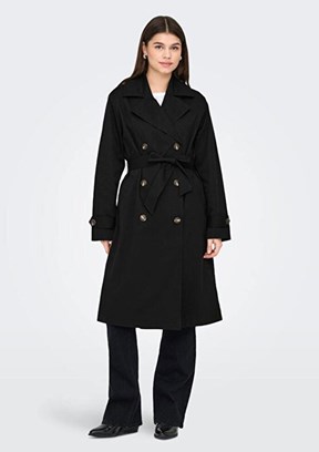 ONLY Siyah Kadın Trençkot