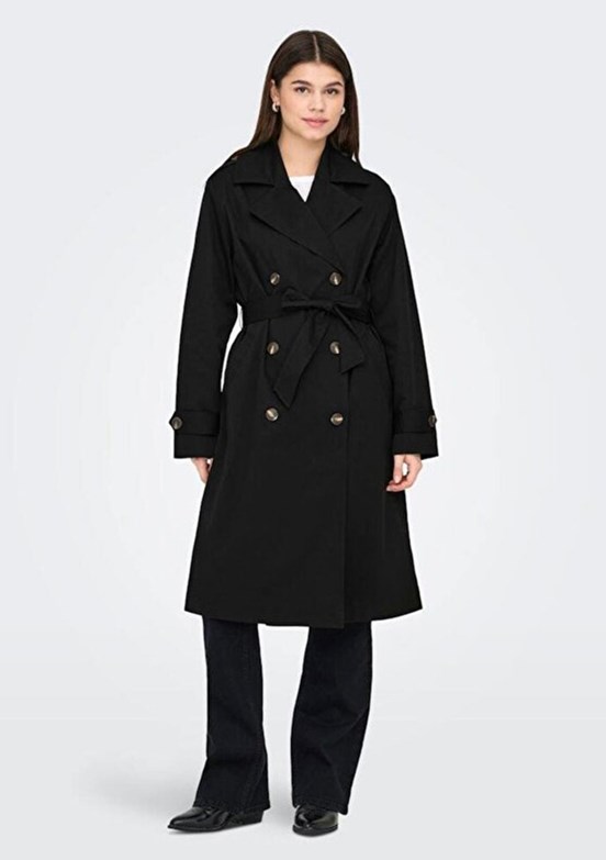 ONLY Siyah Kadın Trençkot