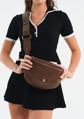US POLO ASSN Kahverengi Kadın Bel Çantası