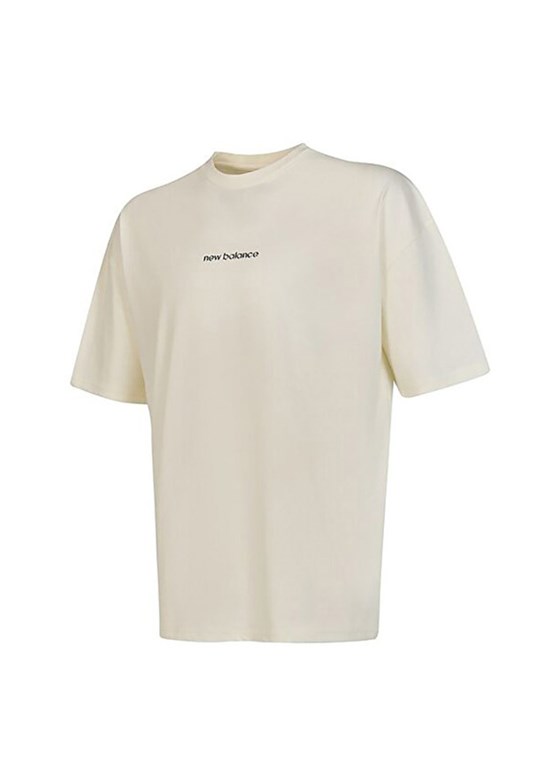 NEW BALANCE Bej Unisex Basic T-Shirt