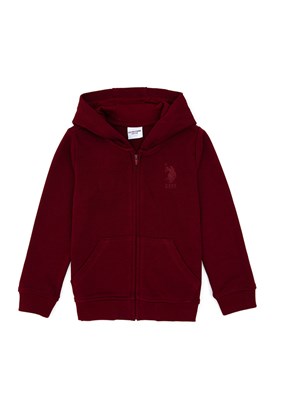 US POLO ASSN Erkek Çocuk Bordo Basic Sweatshirt