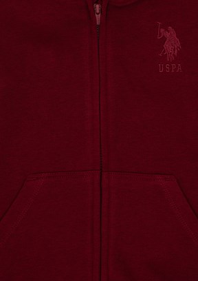 US POLO ASSN Erkek Çocuk Bordo Basic Sweatshirt