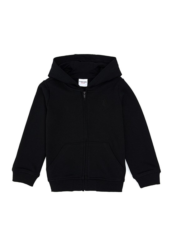 US POLO ASSN Erkek Çocuk Siyah Basic Sweatshirt