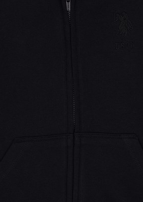 US POLO ASSN Erkek Çocuk Siyah Basic Sweatshirt