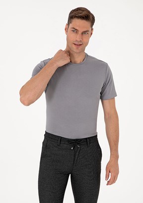 PİERRE CARDİN Gri Erkek Regular T-Shirt