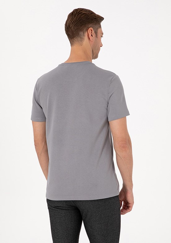 PİERRE CARDİN Gri Erkek Regular T-Shirt