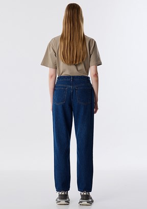 TWİST Koyu İndigo Kadın Mom Fit Jean Pantolon