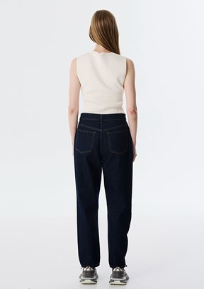 TWİST Lacivert Kadın Mom Fit Jean Pantolon