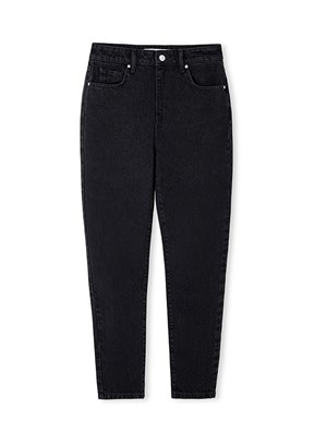 İPEKYOL Siyah Kadın Mom Fit Jean Pantolon