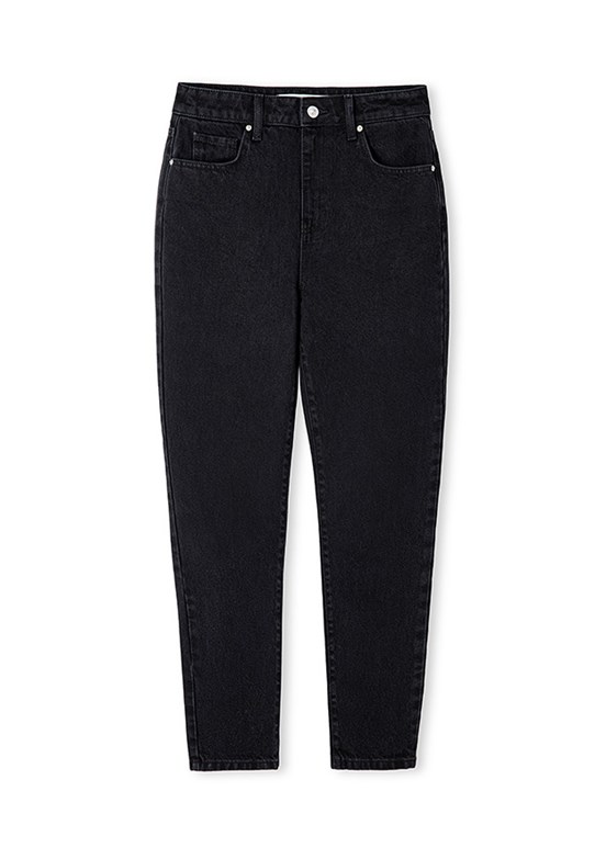 İPEKYOL Siyah Kadın Mom Fit Jean Pantolon