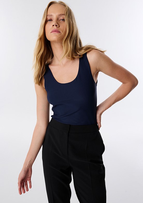 TWİST Lacivert Kadın Askılı Basic T-shirt
