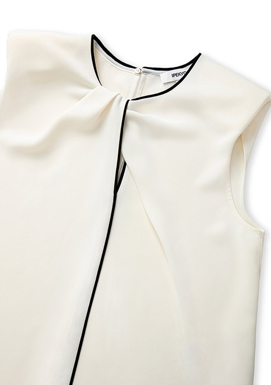 İPEKYOL Beyaz Kadın Basic Bluz