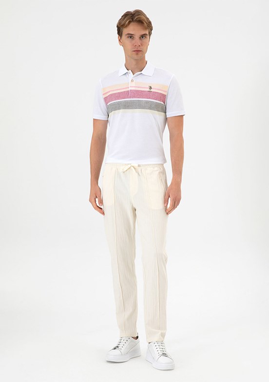 US POLO ASSN Beyaz Erkek Regular Pantolon
