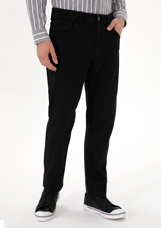 US POLO ASSN Siyah Erkek Slim Jean Pantolon