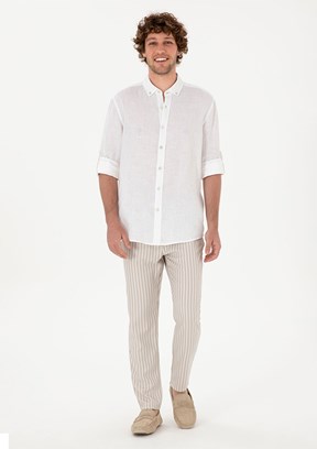 US POLO ASSN Bej Erkek Chino Pantolon