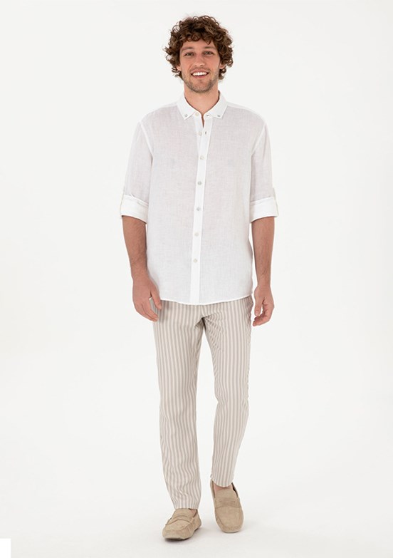 US POLO ASSN Bej Erkek Chino Pantolon