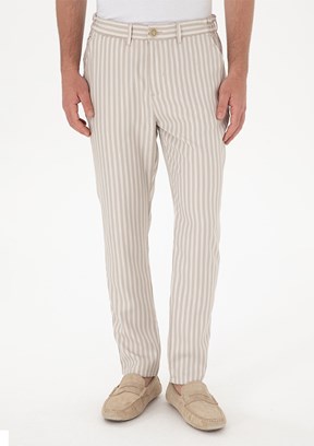 US POLO ASSN Bej Erkek Chino Pantolon