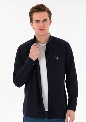 US POLO ASSN Lacivert Erkek Uzun Kol Gömlek