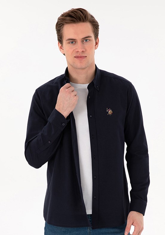 US POLO ASSN Lacivert Erkek Uzun Kol Gömlek