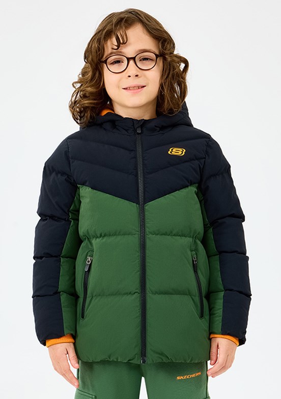 SKECHERS Siyah Erkek Çocuk B Puffer Şişme Mont