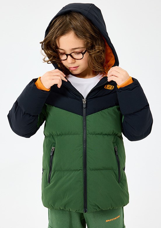 SKECHERS Siyah Erkek Çocuk B Puffer Şişme Mont