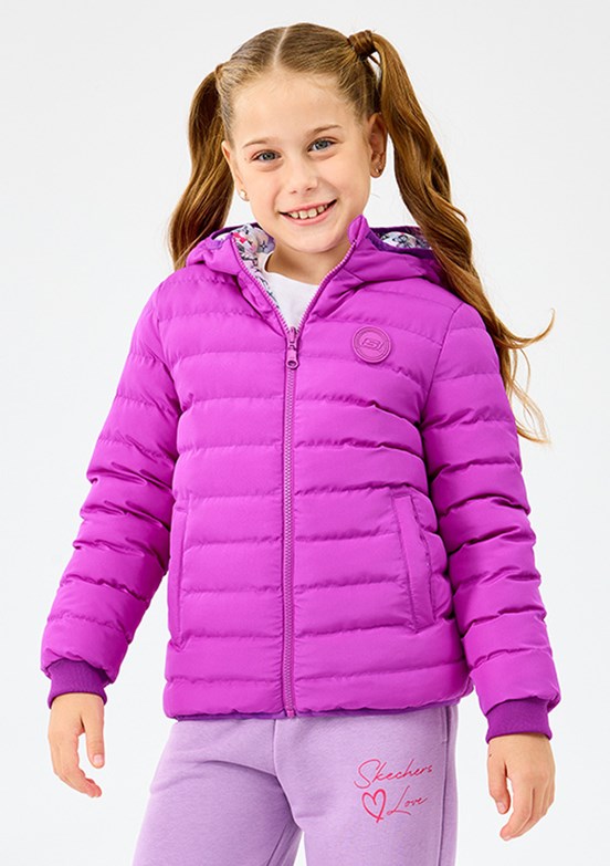 SKECHERS Mor Kız Çocuk G Double Sided Şişme Mont