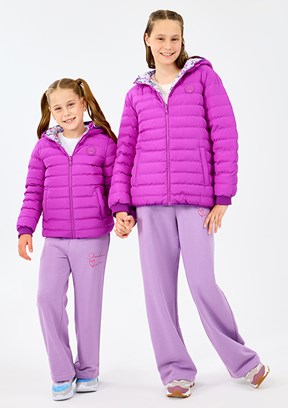 SKECHERS Mor Kız Çocuk G Double Sided Şişme Mont