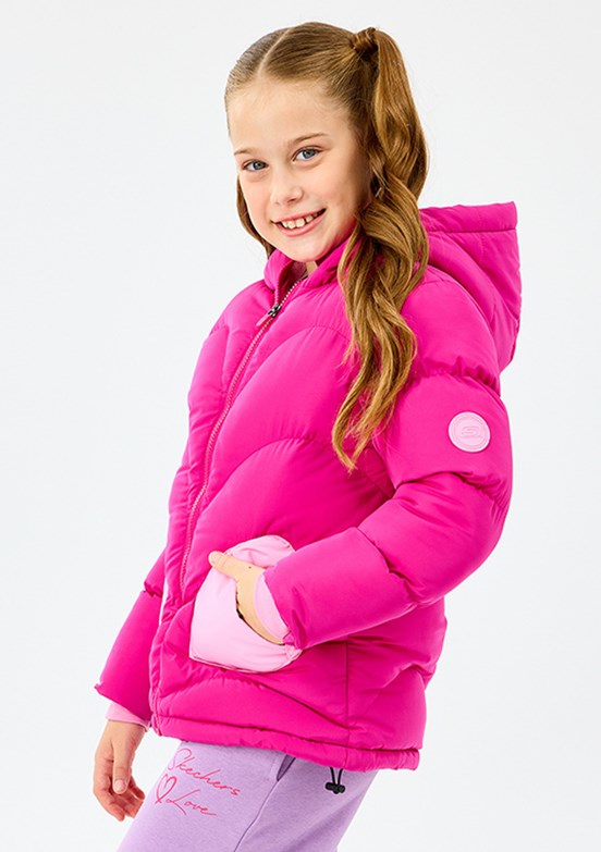 SKECHERS Pembe Kız Çocuk G Puffer Şişme Mont