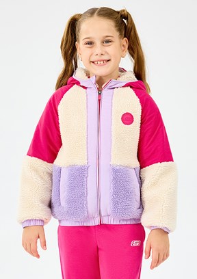 SKECHERS Pembe Kız Çocuk Fermuarlı G Sherpa Kapüşonlu Mont