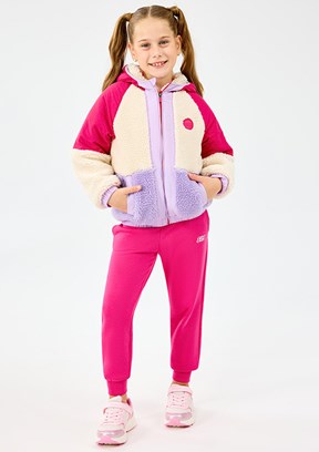 SKECHERS Pembe Kız Çocuk Fermuarlı G Sherpa Kapüşonlu Mont