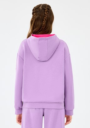 SKECHERS Mor Kız Çocuk Fermuarlı G Lw Fleece Full Zıp Kapüşonlu Sweatshirt