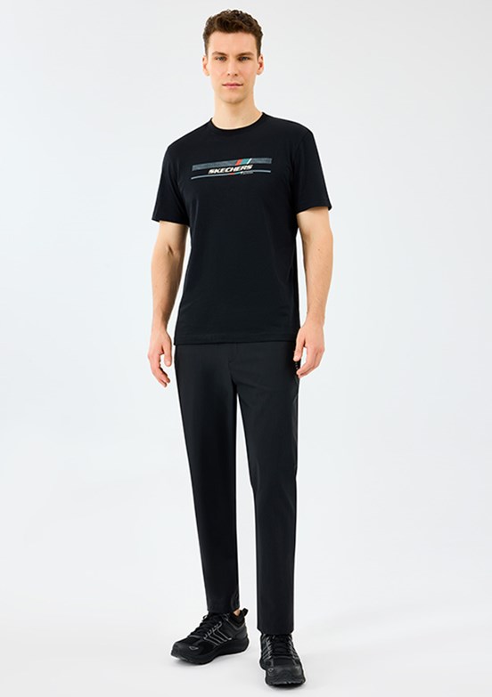 SKECHERS Siyah Erkek M Coated Slim Eşofman Altı