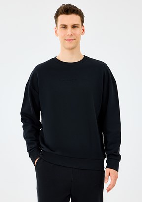 SKECHERS Siyah Erkek Bisiklet Yaka Sweatshirt