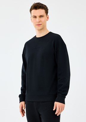 SKECHERS Siyah Erkek Bisiklet Yaka Sweatshirt