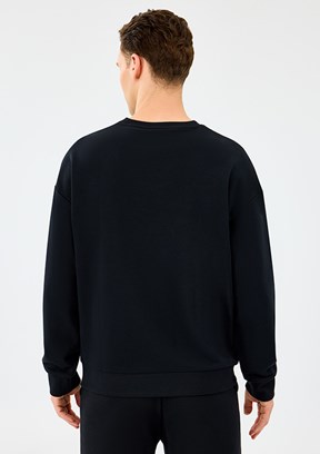 SKECHERS Siyah Erkek Bisiklet Yaka Sweatshirt