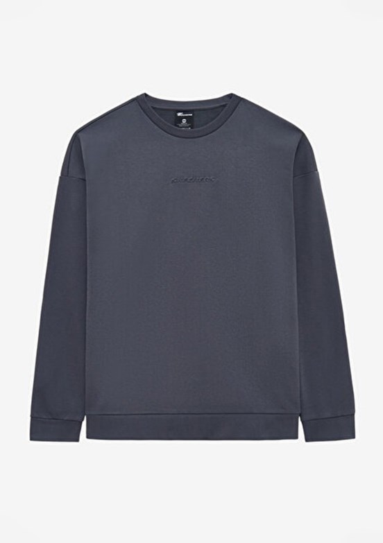 SKECHERS Gri Erkek M Essential Crewneck Bisiklet Yaka Sweatshirt