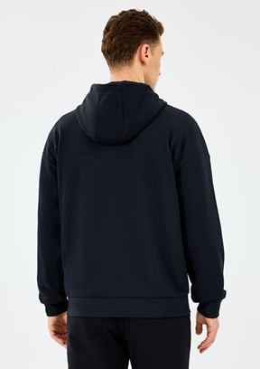 SKECHERS Siyah Erkek Fermuarlı Kapüşonlu Sweatshirt