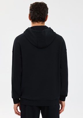 SKECHERS M Essential Full Zip Hoodie Sweatshirt - S2610014-3817 Erkek Siyah Fermuarlı Kapşonlu Sweatshirt