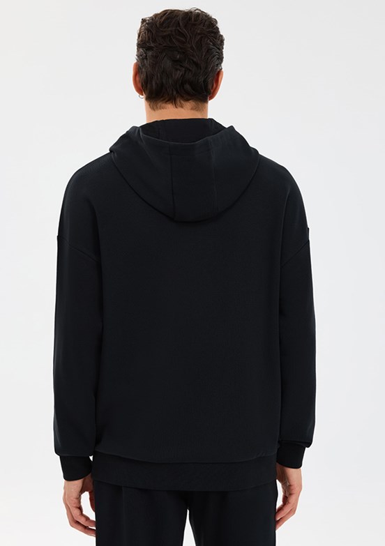 SKECHERS M Essential Full Zip Hoodie Sweatshirt - S2610014-3817 Erkek Siyah Fermuarlı Kapşonlu Sweatshirt